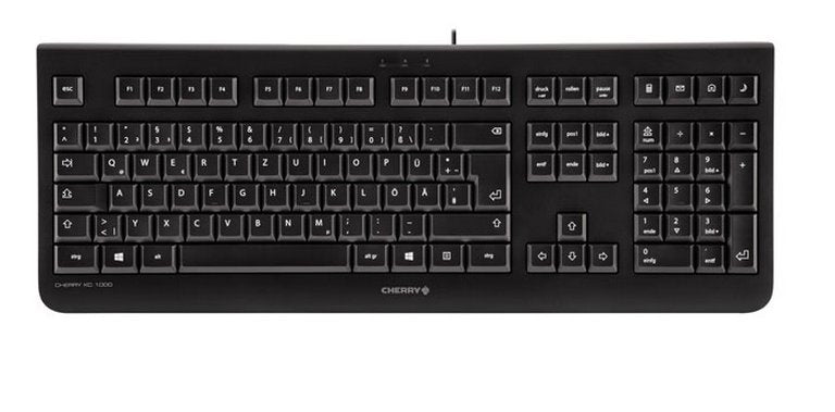 CHERRY KC 1000 Tastatur Büro USB QWERTY Spanisch Schwarz