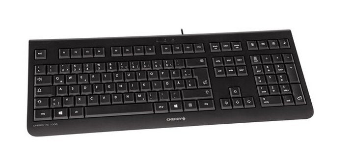 CHERRY KC 1000 Tastatur Büro USB QWERTY Spanisch Schwarz
