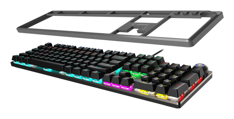 MSI FORGE GK310 RED DE Tastatur Gaming USB QWERTY Deutsch Schwarz