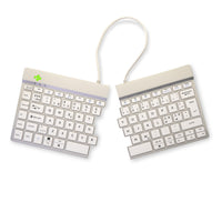 R-Go Tools Ergonomische Tastatur R-Go Split Break mit Pausensoftware, geteilte Tastatur, QWERTY (NORDIC), kabellos, weiß