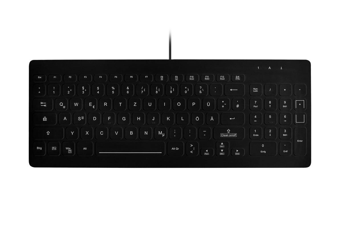 Contour Design Active Key AK-CB7012F-U1-B/NOR Tastatur Medizinisch USB QWERTY Nordisch Schwarz