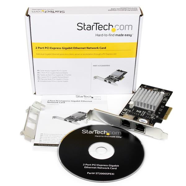 StarTech.com 2 Port PCI Express Gigabit Ethernet Netzwerkkarte - PCIe Server Adapter