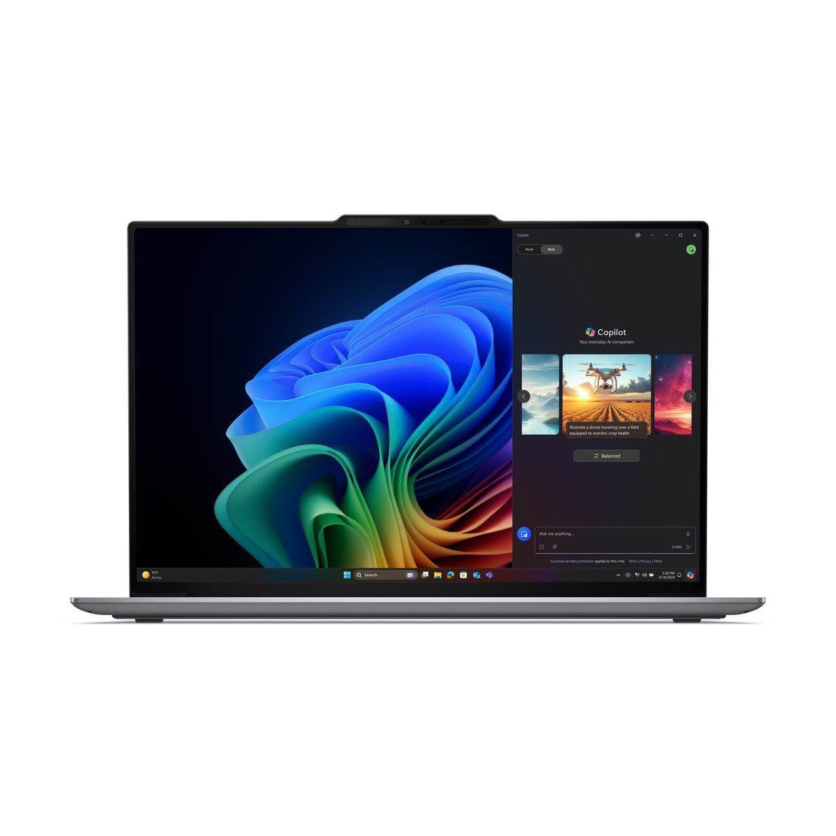 Lenovo ThinkPad X9-15 Gen 1 Copilot+ PC Intel Core Ultra 7 258V Laptop 38,9 cm (15.3") Touchscreen 2.8K 32 GB LPDDR5x-SDRAM 1 TB SSD Wi-Fi 7 (802.11be) Windows 11 Pro Deutsch Grau