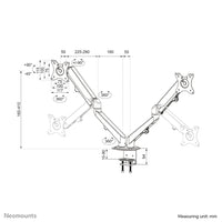 Neomounts DS70-700BL2 Monitorarm 17-27" - Gasfeder
