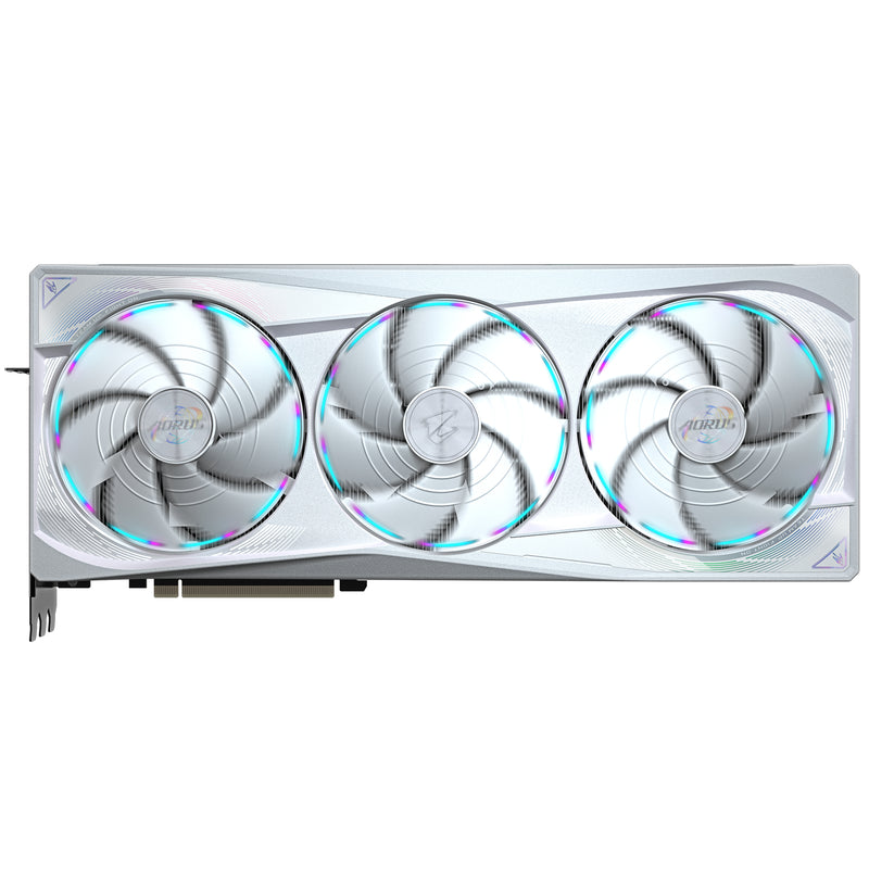 GIGABYTE AORUS GeForce RTX 5090 MASTER ICE 32G Grafikkarte - 32 GB GDDR7, 512 Bit, PCI-E 5.0, 2655MHz Kernfrequenz, 3 x DP 2.1a, 1 x HDMI 2.1b, NVIDIA DLSS 4, GV-N5090AORUSM ICE-32GD