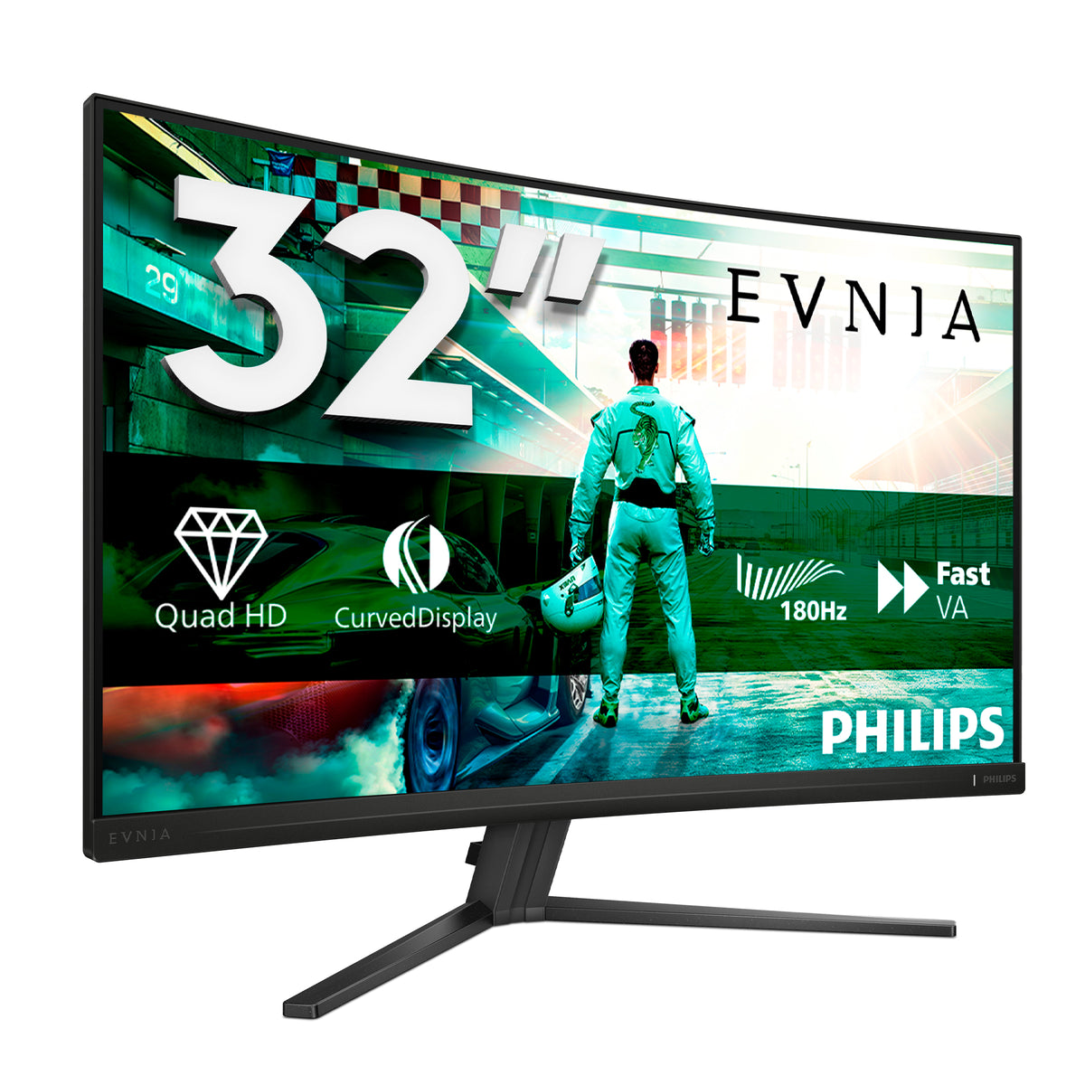 Philips Evnia 32M2C3500L/00 Computerbildschirm 80 cm (31.5") 2560 x 1440 Pixel Quad HD LCD Schwarz