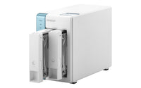 QNAP TS-231P3 NAS Tower Annapurna Labs Alpine AL-214 4 GB DDR3 0 TB QNAP QTS Türkis, Weiß
