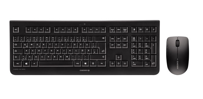 CHERRY DW 3000 Tastatur Maus enthalten Universal RF Wireless AZERTY Französisch Schwarz