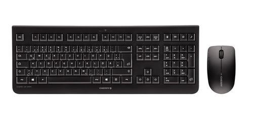 CHERRY DW 3000 Tastatur Maus enthalten Universal RF Wireless AZERTY Französisch Schwarz