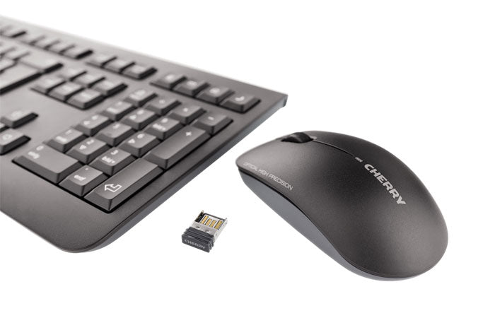 CHERRY DW 3000 Tastatur Maus enthalten Universal RF Wireless AZERTY Französisch Schwarz