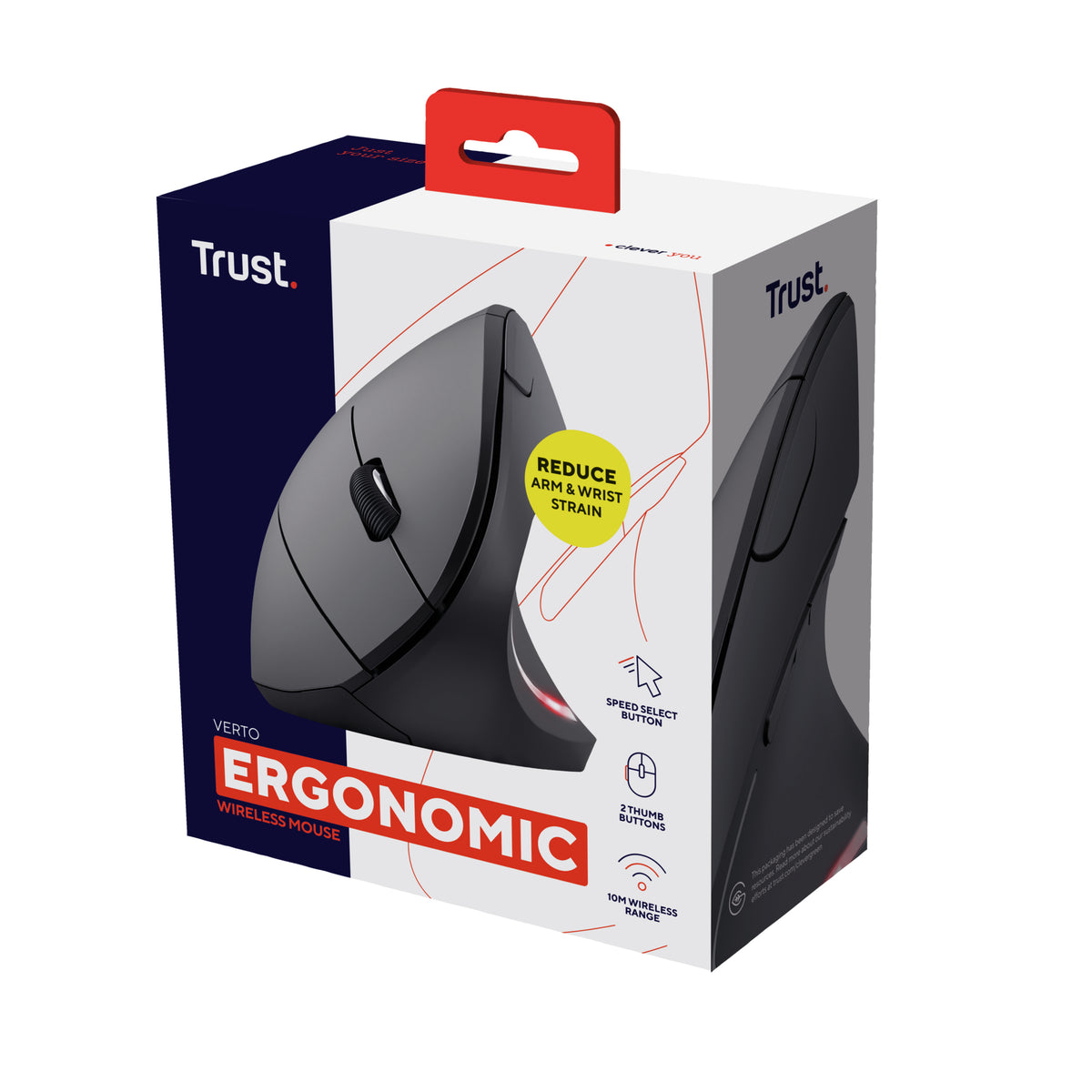 Trust Verto Maus Büro rechts RF Wireless Optisch 1600 DPI