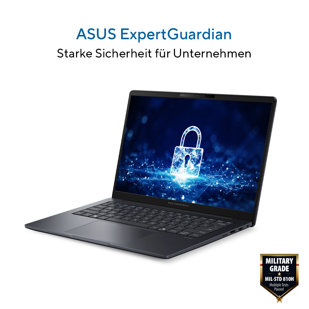 ASUS ExpertBook B3 B3405CCA-LY1071X Intel Core Ultra 5 125H Laptop 35,6 cm (14") WUXGA 16 GB DDR5-SDRAM 512 GB SSD Wi-Fi 6E (802.11ax) Windows 11 Pro Deutsch Grau