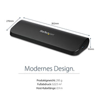 StarTech.com Dual Monitor USB 3.0 Laptop Docking Station mit HDMI/DVI/VGA, 3x USB-A Hub, GbE, Audio, Universal Type-A Dock für Windows/macOS/ChromeOS - TAA Konform