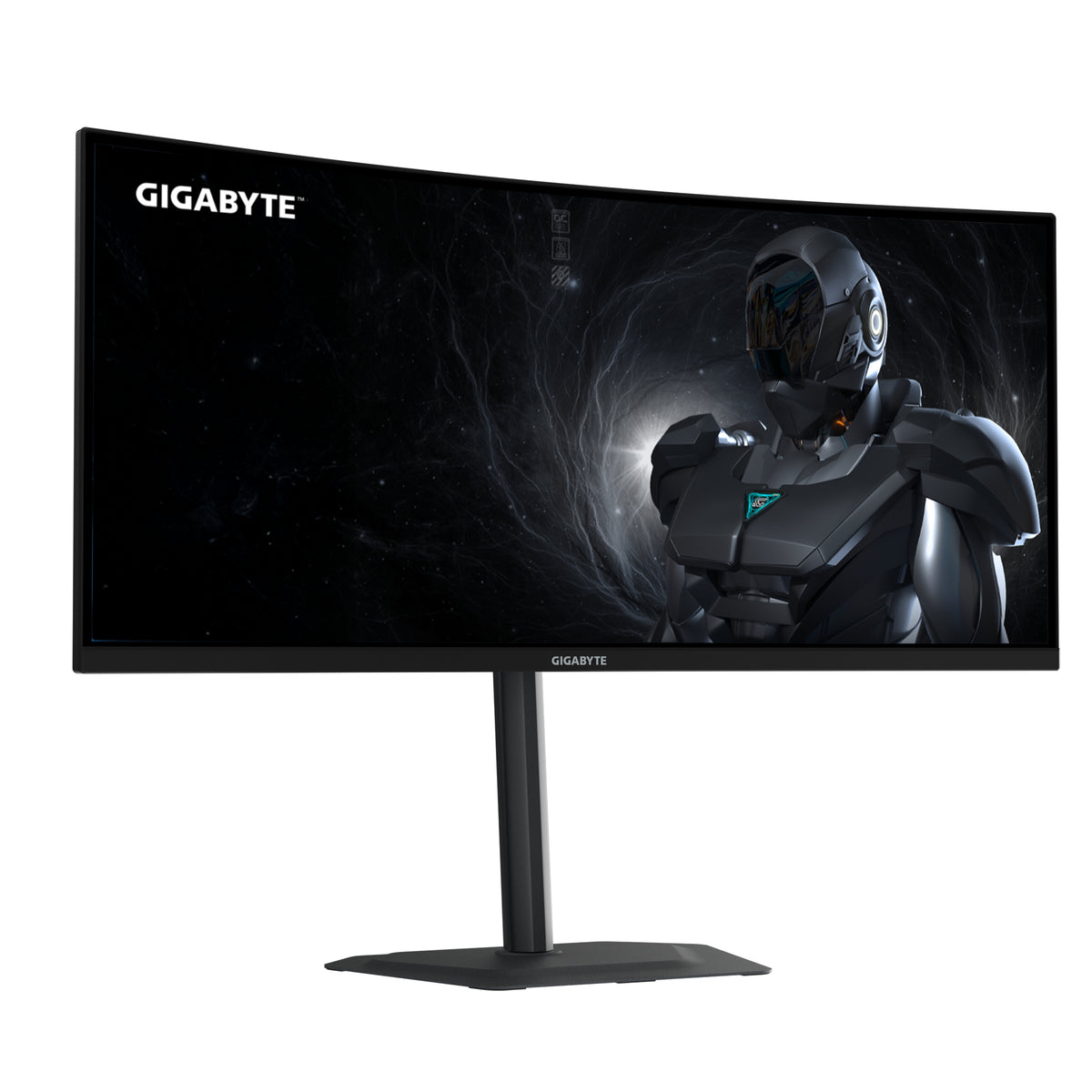 GIGABYTE GS34WQCA 34" WQHD Curved Gaming-Monitor – 3440 x 1440, 1500R, 120Hz, 1ms, 300 cd/m², FreeSync Premium, HDR Ready, HDMI 2.0, DisplayPort 1.4.