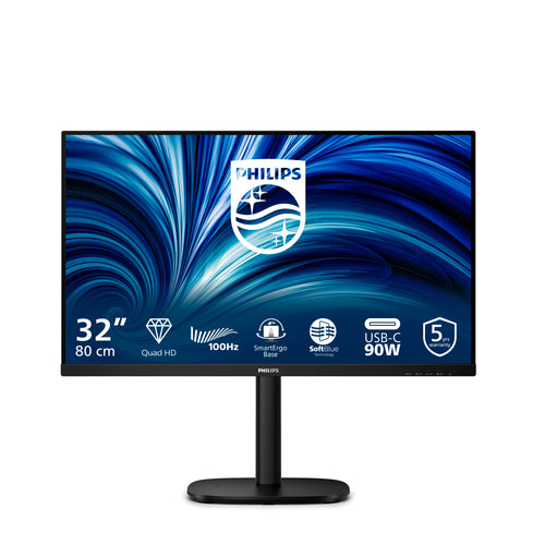 Philips 32B2U3601/00 Computerbildschirm 80 cm (31.5") 2560 x 1440 Pixel Quad HD LCD Schwarz