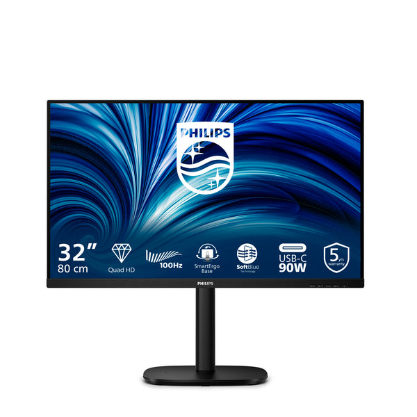 Philips 32B2U3601/00 Computerbildschirm 80 cm (31.5") 2560 x 1440 Pixel Quad HD LCD Schwarz