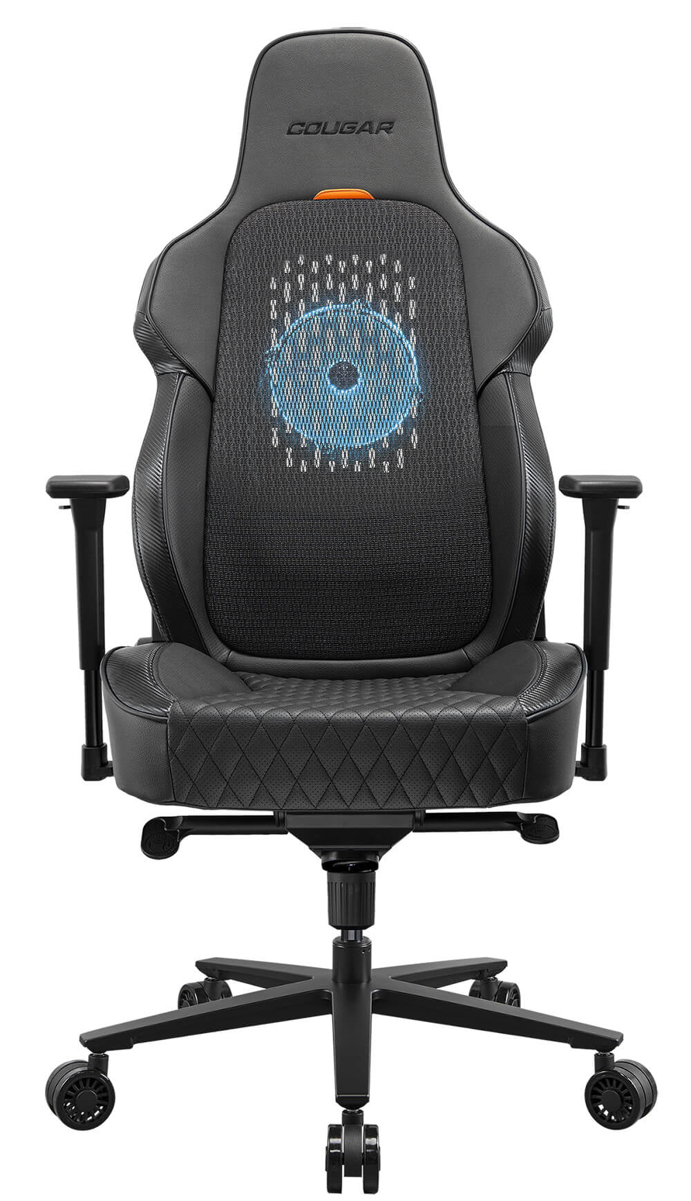 COUGAR Gaming-Stuhl NxSys Aero, integ. 200mm ARGB Lüfter, Schwarz