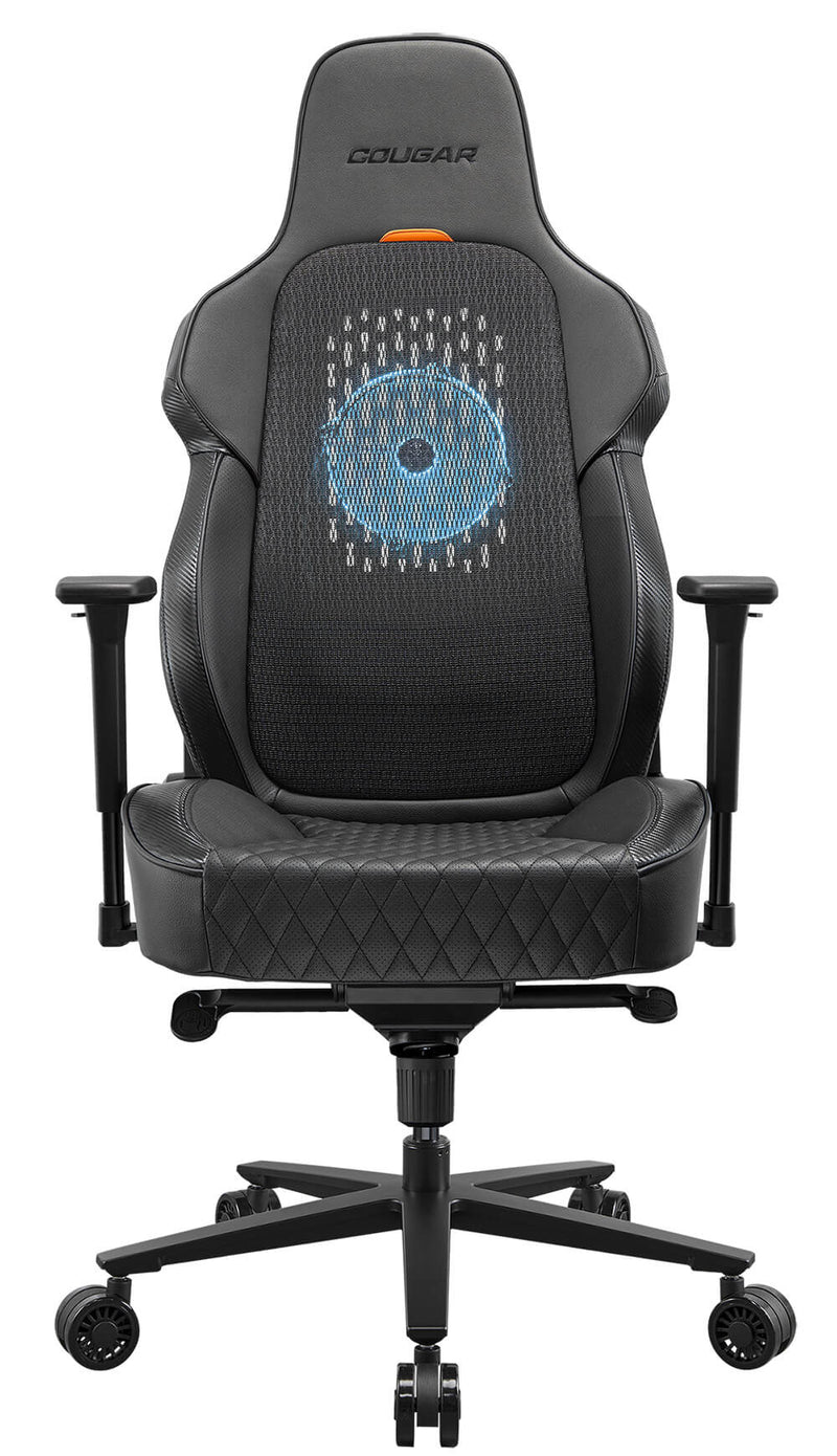 COUGAR Gaming-Stuhl NxSys Aero, integ. 200mm ARGB Lüfter, Schwarz