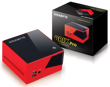 GIGABYTE GB-BXI5-4570R PC/Workstation Barebone Nettop Schwarz, Rot