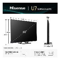 Hisense Germany GmbH 164,0cm/65" (3840x2160) Hisense 65U7NQ 16:9 Mini LED 144Hz HDMI USB WLAN Bluetooth HDR10+ Adaptive Speaker Black – Ansicht 2