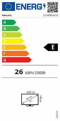 Philips 80cm/32" (1366x768) 16:9 LED 60Hz 2x HDMI 1x USB CI+ Pixel Plus HD Black