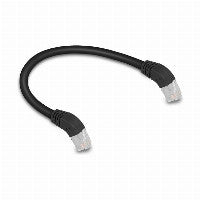 DeLOCK RJ45 Netzwerkkabel Cat.6A S/FTP 45° nach unten gewinkelt 0,25 m schwarz – Ansicht 2
