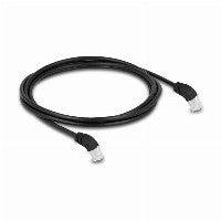 DeLOCK RJ45 Netzwerkkabel Cat.6A S/FTP 45° nach unten gewinkelt 2 m schwarz – Ansicht 2