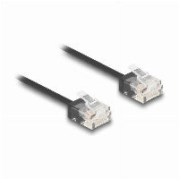 DeLOCK RJ45 Netzwerkkabel Cat.6 UTP Ultra Slim 3 m schwarz mit kurzen Steckern