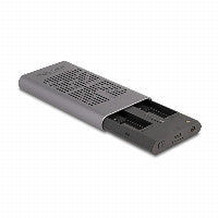 DeLOCK Externes USB 20 Gbps Gehäuse für 2 x M.2 NVMe PCIe SSD mit USB Type-C™ Buchse und Klon Funktion – Ansicht 2