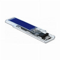 Externes Gehäuse für M.2 NVMe PCIe SSD mit USB Type-C™ Buchse transparent