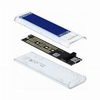 DeLOCK Externes Gehäuse für M.2 NVMe PCIe SSD mit USB Type-C™ Buchse transparent – Ansicht 2