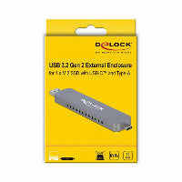 DeLOCK Externes Gehäuse für M.2 NVMe PCIe SSD mit USB Type-C™ und Typ-A Stecker – Ansicht 4
