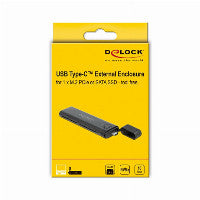 DeLOCK Externes USB Type-C™ Combo Gehäuse für M.2 NVMe PCIe oder SATA SSD - werkzeugfrei – Ansicht 3