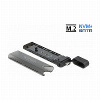 DeLOCK Externes USB Type-C™ Combo Gehäuse für M.2 NVMe PCIe oder SATA SSD - werkzeugfrei – Ansicht 5