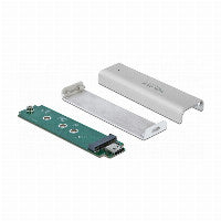 DeLOCK Externes Gehäuse für M.2 NVMe PCIe SSD mit SuperSpeed USB 10 Gbps (USB 3.2 Gen 2) USB Type-C™ Buchse – Ansicht 2