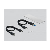 DeLOCK Externes Gehäuse für M.2 NVMe PCIe SSD mit SuperSpeed USB 10 Gbps (USB 3.2 Gen 2) USB Type-C™ Buchse – Ansicht 3