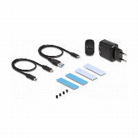 DeLOCK Externes Gehäuse USB 20 Gbps für 2 x M.2 NVMe PCIe SSD mit USB Type-C™ Buchse und RAID - werkzeugfrei – Ansicht 3