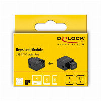 DeLOCK Keystone Modul mit USB Type-C™ Ladebuchse 2,1 A schwarz – Ansicht 3