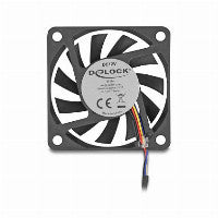 Delock Axiallüfter 12 V DC, 60 x 60 x 10 mm schwarz