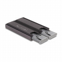 DeLOCK Externes USB Type-C™ Dual Combo Gehäuse für 2 x M.2 NVMe PCIe oder SATA SSD - werkzeugfrei – Ansicht 3