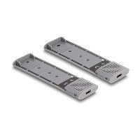 DeLOCK Externes USB Type-C™ Dual Combo Gehäuse für 2 x M.2 NVMe PCIe oder SATA SSD - werkzeugfrei – Ansicht 4
