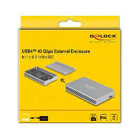 DeLOCK USB4™ 40 Gbps Gehäuse für 1 x M.2 NVMe SSD - werkzeugfrei – Ansicht 4