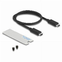 DeLOCK USB 40 Gbps Gehäuse für 1 x M.2 NVMe SSD im Gaming Style mit LED und Lüfter - werkzeugfrei – Ansicht 4