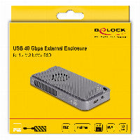 DeLOCK USB 40 Gbps Gehäuse für 1 x M.2 NVMe SSD im Gaming Style mit LED und Lüfter - werkzeugfrei – Ansicht 5