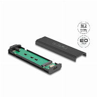 DeLOCK Externes USB Type-C™ 20 Gbps Combo Gehäuse für M.2 NVMe PCIe oder SATA SSD - werkzeugfrei – Ansicht 4