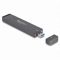 Externes Gehäuse für M.2 NVMe PCIe SSD oder SATA SSD mit USB 10 Gbps Typ-A Stecker