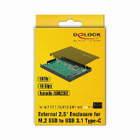 DeLOCK Externes 2.5? Gehäuse für M.2 NVMe PCIe SSD mit USB 3.1 Gen 2 USB Type-C™ – Ansicht 5