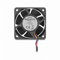 Delock Axiallüfter 12 V DC, 60 x 60 x 25 mm schwarz