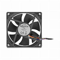 Delock Axiallüfter 12 V DC, 80 x 80 x 25 mm schwarz