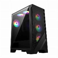 MSI MAG FORGE 120A AIRFLOW ATX Mid Tower Black Tempered Glass Side Panel, USB 3.2 Gen 1 Type-A